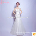 Fábrica de Guangzhou por encargo de encaje sexy apliques sirena patrones de vestido de boda